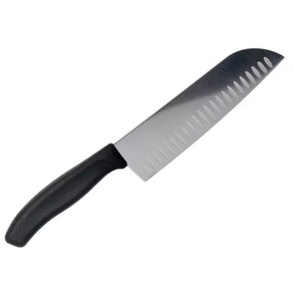 Victorinox Santoku Swiss Classic с алвеоли (черен) 17см