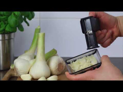 Microplane Garlic Cutter, Преса за Чесън с Ренде и Резачка